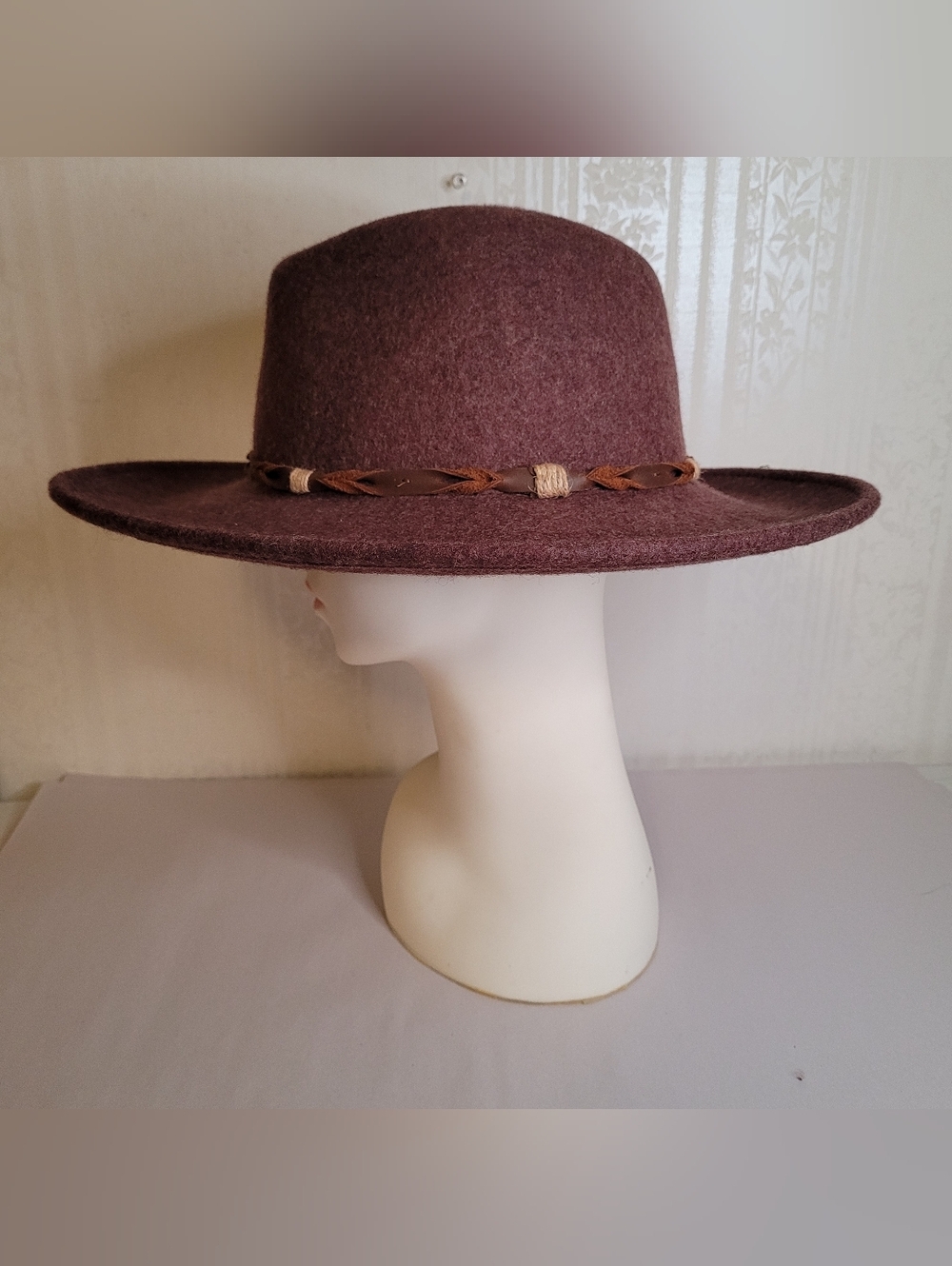 Anna & Ava Wool Wide Brim Fedora Hat - Picture 3 of 10